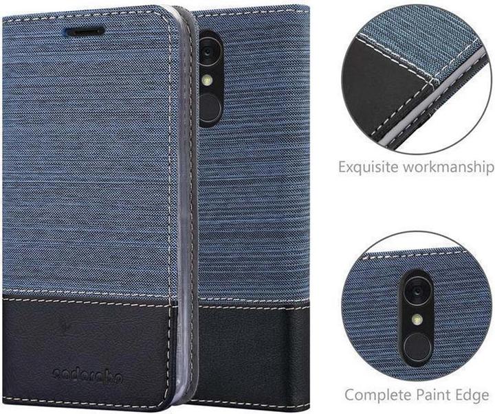 Produktbild Cadorabo Book Jeans Optik Cover (LG Q7a)