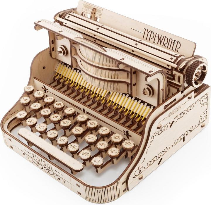 Actual product image Eco Wood Art Typewriter