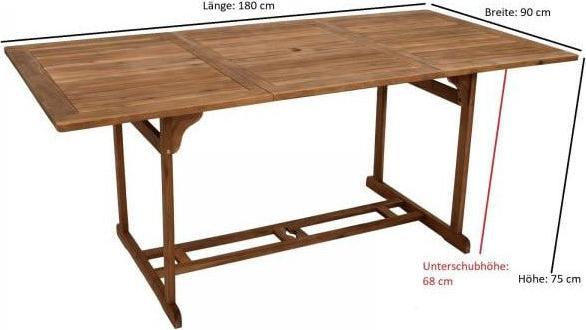 Produktbild Degamo Tisch KORFU rechteckig (90 cm)