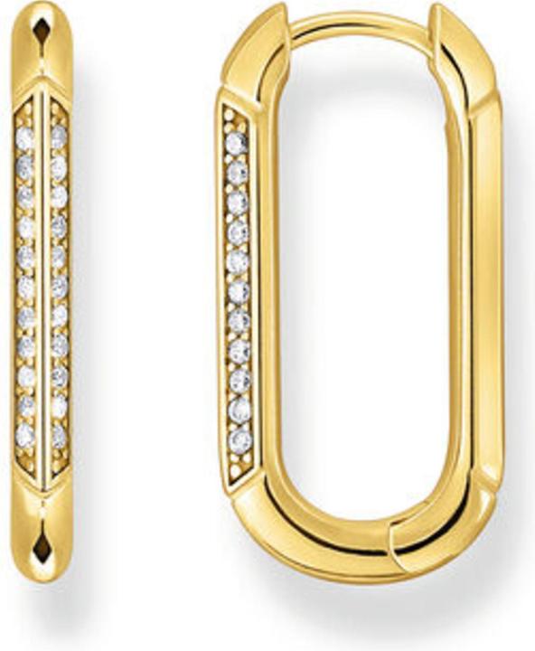 Image du produit Thomas Sabo Créoles élément d'ancrage avec pierres blanches plaquées or (Argent 925)
