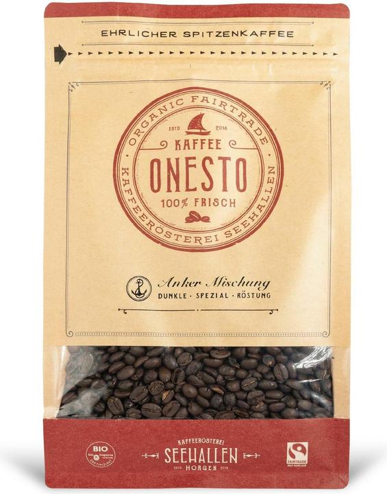Onesto Grains de café Mélange Anker bio 1 kg (1000 g, Torréfaction moyenne)