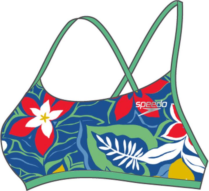 Speedo Allover Cross Back Crop Top (W30/L34)