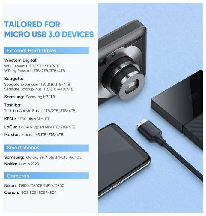 Immagine prodotto Ugreen USB-C — USB Micro B (1 m, USB 3.2 Gen 1)