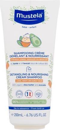 Immagine prodotto Mustela Bébé Shampoo Crema Districante e Nutriente (200 ml, Shampoo liquido)