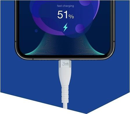 Image du produit 3MK Câble USB Hyper Silicone Cable Lightning 20W 1m (1 m, USB 3.2 Gen 1, 20 W)