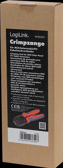Produktbild LogiLink Crimpzange für MC4-Steckverbinder von Solarmodul-PV-Kabeln (217 mm)