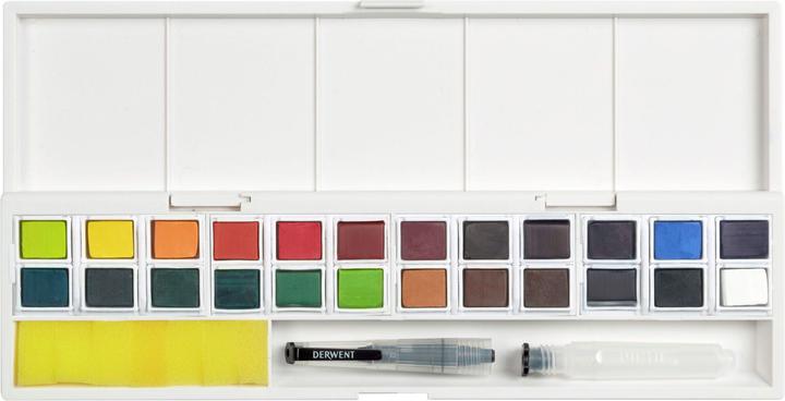 Derwent Inktense Paint 24 Pan Palette (603054) (White)