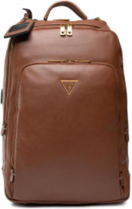 Productafbeelding Guess Scala, Synthetic Leather, Textile Backpack, Brown, For Men, 27.5 x 4
