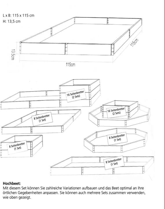 Produktbild HTI-Living Hochbeet 8-teilig (57.50 cm)