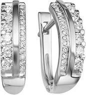 JVD Stylish silver earrings with zircons SVLE1050XH2BI00