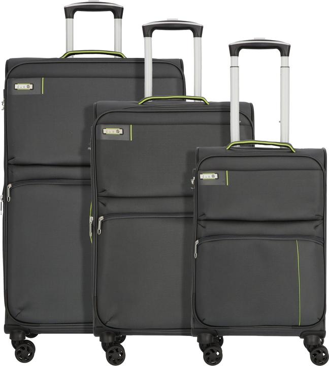 Actual product image D&N Travel Line 6704 4-wheel suitcase set 3 pcs. (208 l, XL (from 140l))