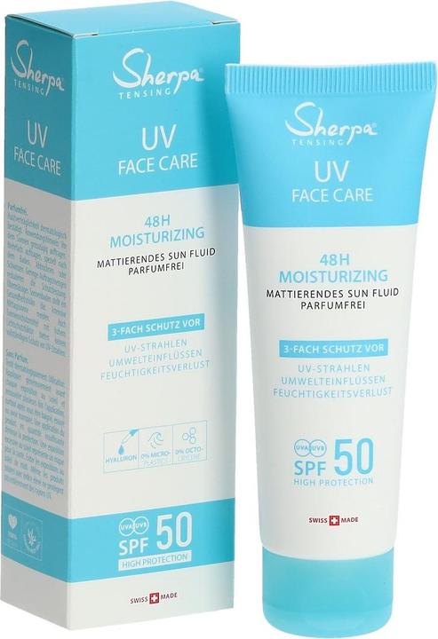 Actual product image Sherpa Tensing Sun Fluid (Suntan cream, SPF 50, 50 ml, 69 g)