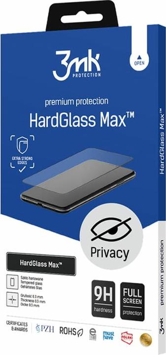 Produktbild 3MK Hardglass Max Privacy Blickschutz Folie (1 Stück, Apple iPhone 12 mini)