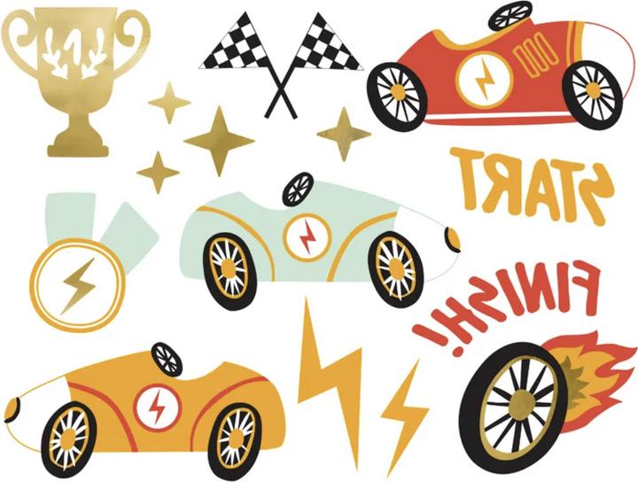 Partydeco Kit de tatouage voiture 11 motifs, Catégorie : Tatouage
