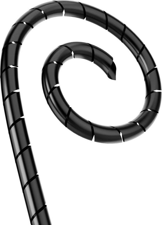 Produktbild Hama Flexibler Spiral-Kabelschlauch, universal, 7,5 - 30 mm, 2,5 m, Schwarz (Kabelspiralschlauch, 250 cm)
