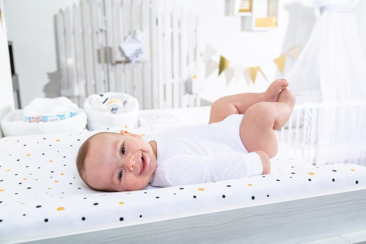 Actual product image Zewi Changing mat lime Stars (72 x 50 cm)