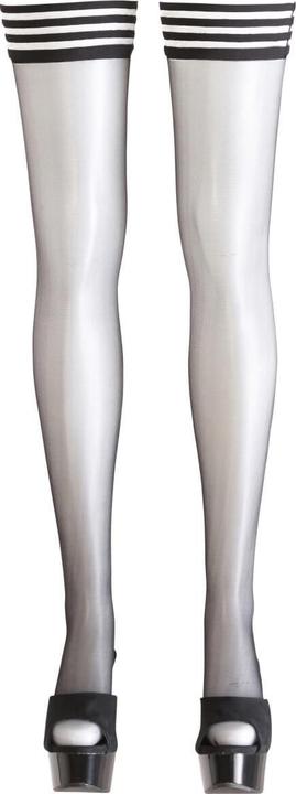 Actual product image Cottelli Collection Stockings with striped trim (S)