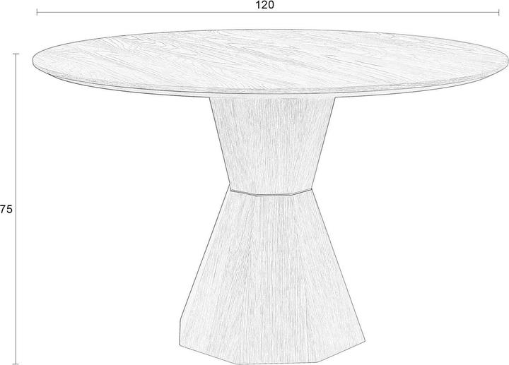 Actual product image Zuiver Lotus Table (120 x 120 x 75 cm)