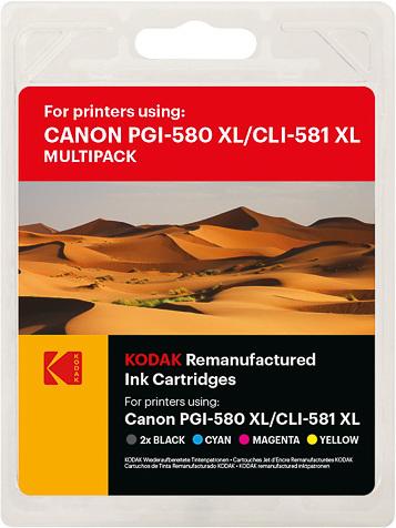 Kodak pgi580xl cli581xl 1x 22ml 4x 11ml cmykk