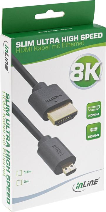 Image du produit InLine Câble HDMI ultra haut débit Slim (2 m, HDMI)