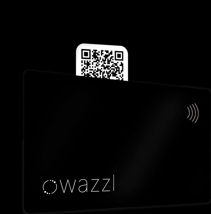 Produktbild wazzl Smartcard - Digitale Visitenkarte mit QR-Code (Profil) NFC (Smartcard)