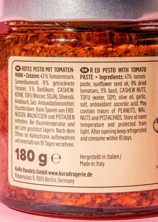 Produktbild KoRo Rotes Pesto mit Tomatenmark (1080 g)