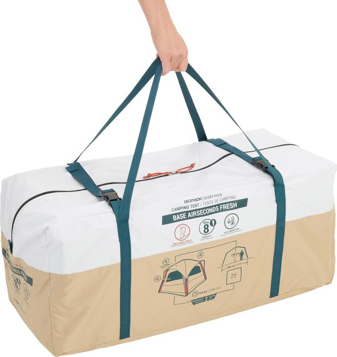 Actual product image Quechua BASE AIRSECOND FRESH 324927 (Inflatable tent, 14.90 kg, 8 persons)