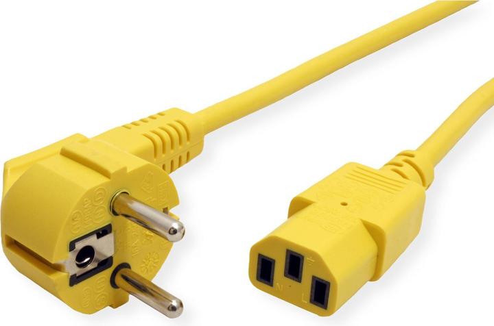Actual product image Roline Power cable CEE 7/7 (M) angled to IEC 60320 C13 straight (1.80 m)