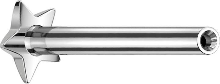 Image du produit Star Piercing Tige de Labret Micro Threadless étoile argentée (Titane G23, sans laiton)