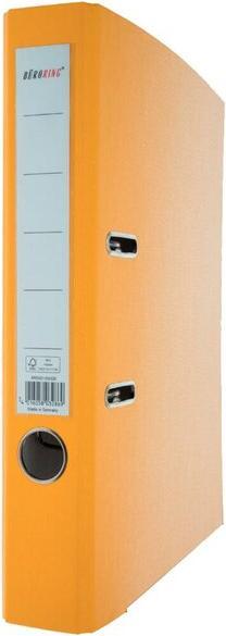 Image du produit Büroring Ordner, DIN A4, PP, 50 mm, schmal, auswechselbares Rückenschild, gelb (A4, 50 mm)