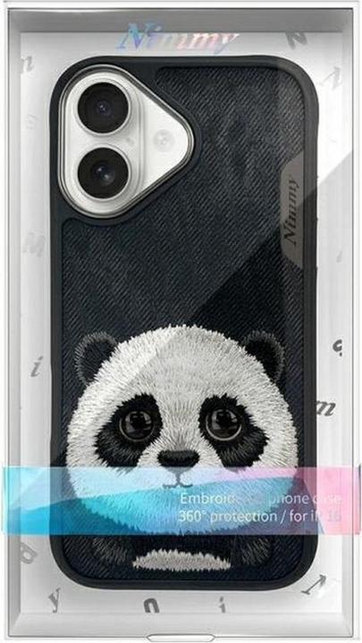 Produktbild Mocco Nimmy case iPhone 16 6.1" black Big Eyed Pet 2.0 Panda (Apple iPhone 16)