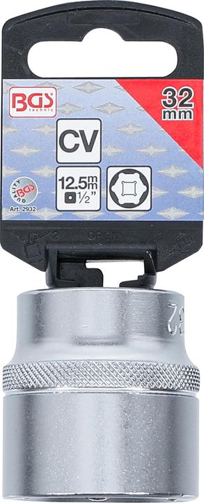 Produktbild BGS Steckschlüssel-Einsatz Sechskant Antrieb Innenvierkant 12,5 mm (1/2") SW 32 mm (32 mm)