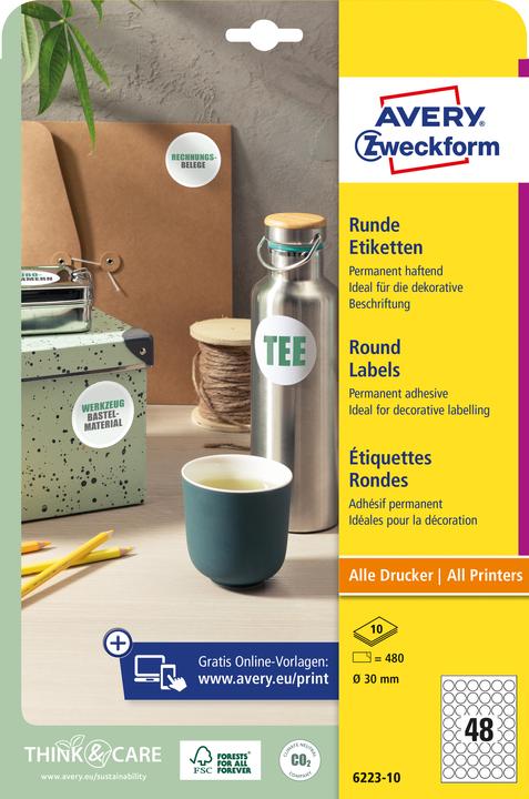 Actual product image Avery Round labels