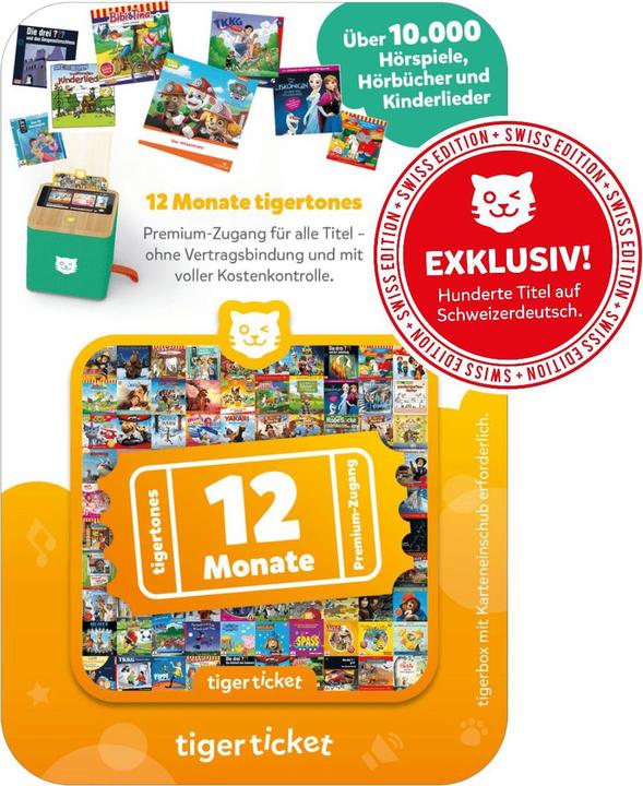 Produktbild Tigermedia Tigerticket 12 Monate Swiss Edition (Schweizerdeutsch, Deutsch)