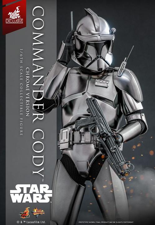 Actual product image Hot Toys Star Wars Movie Masterpiece action figure 1/6 Commander Cody (Chrome Version) Exclusive 30