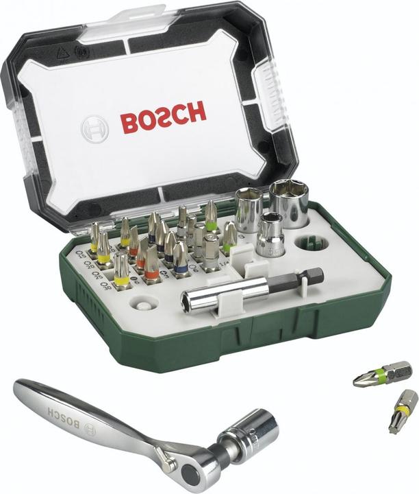 Actual product image Bosch Professional Zubehör Bit set 26 pieces Accessories P (Cross Phillips PH M2, Hexagon socket TX with hole M10, Hexagon socket TX With hole M15, Hexagon socket TX with hole M20)