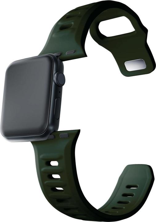 Produktbild 3MK Silicone Watch Strap Ciemnozielony/ Dark Green dla Apple Watch 42/44/45/49mm (Silikon, Edelstahl)
