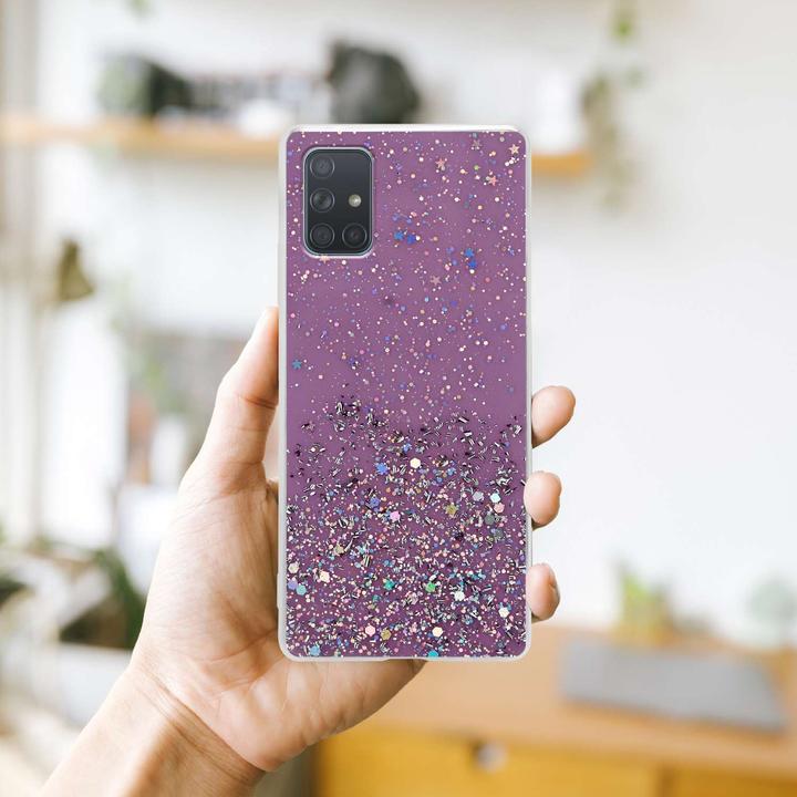 Image du produit Cadorabo Couverture TPU paillettes scintillantes (Samsung Galaxy A71)