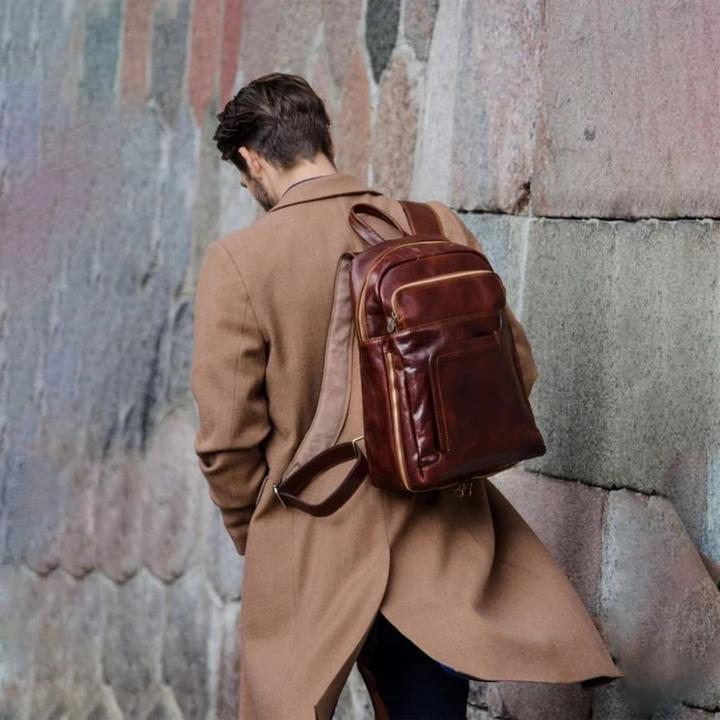 Produktbild Only-Bags.Store Brauner grosser Vollnarbenleder-Rucksack