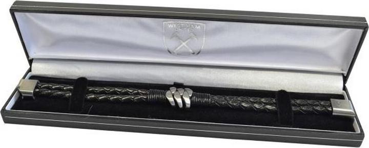 Immagine prodotto West Ham United FC Bracciale West Ham FC unisexe en cuir à double tresse (20% acciaio inox, 80% pelle)
