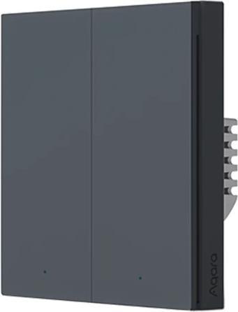 Actual product image Aqara Smart Wall Switch H1 Grey No Neutral, Single Rocker (Zigbee)