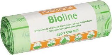 Produktbild Deiss Müllbeutel BIOLINE 43 x 50 cm (B x H) 20l ecovio natur 50 St./Pack. (50 x, 20 l)