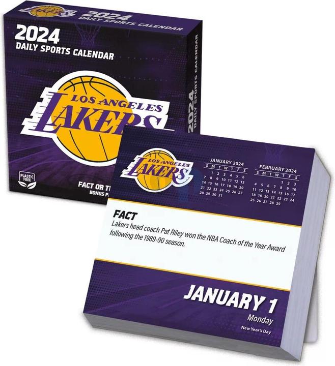 Image du produit NBA - Los Angeles Lakers - Calendrier quotidien détachable dans une boîte2024 (Espagnol, Anglais, Italien, Français, Allemand)