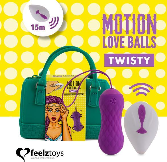 Actual product image FeelzToys Remote Controlled Motion Love Balls Twisty