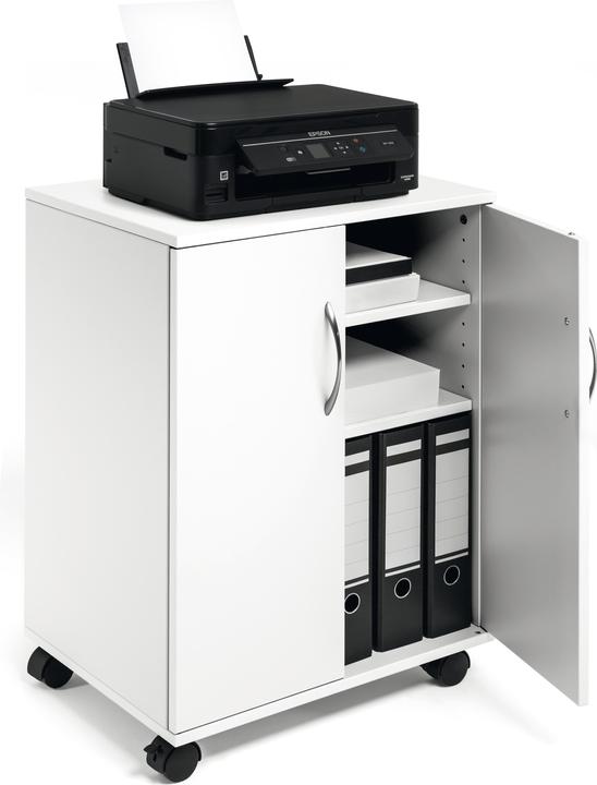 Produktbild Durable Multifunktionswagen 74/53 2 Türen, 2 Böden, Weiss (14 x 44.5 x 69.5 cm)