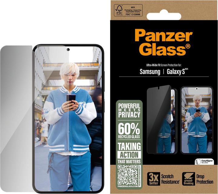 PanzerGlass Ultra Wide Fit (1 pièce(s), Samsung Galaxy S25, Samsung Galaxy S24)