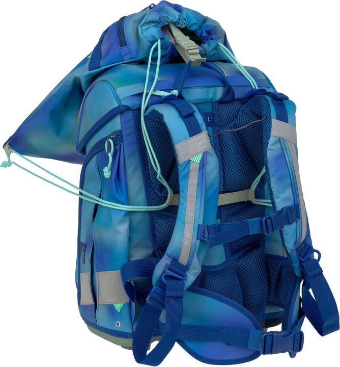 Actual product image Lässig Schulrucksack-Set Boxy, Grün / Blau (21 l)