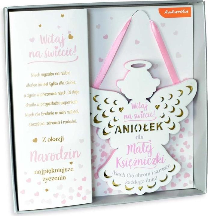 Image du produit Kukartka Anhänger ZOP-001 Geburt (Panneau MDF avec des décorations en miroir sculpté et une inscription en forme de phrase courte)