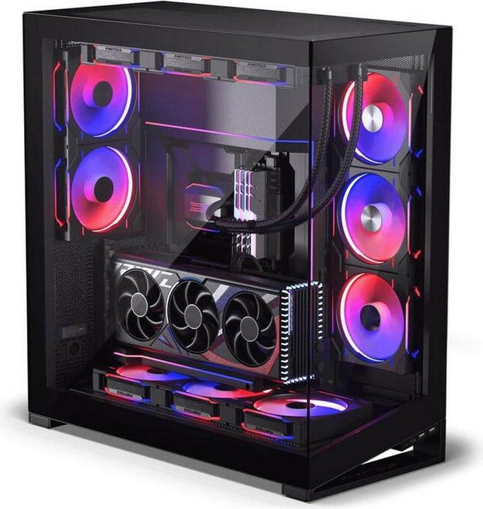 Actual product image Phanteks NV-Series NV9 MK2 PC-Gehäuse, Big-Tower, EATX, DRGB, Tempered Glass - schwarz (ATX)