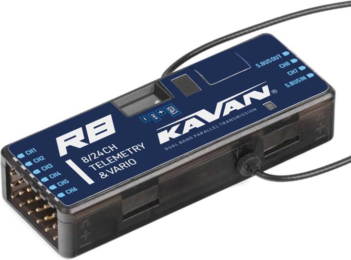 Produktbild Kavan R8 VARIO 8-Kanal Twin 2,4GHz Telemetrie Empfänger mit S.BUS